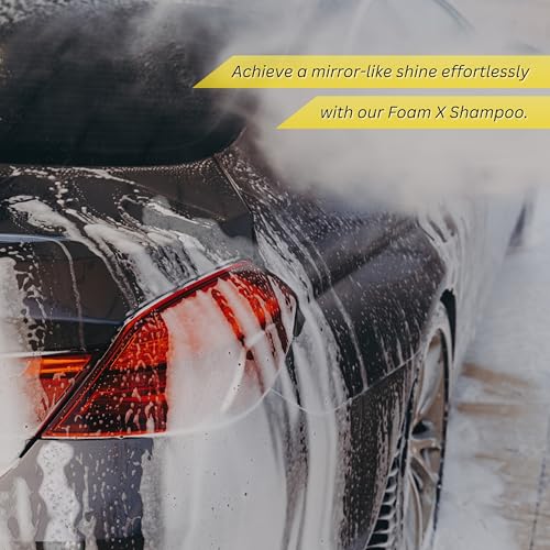 Image of CAR SAAZ Foam X Car & Bike Wash Foam Shampoo (1L) with Washing Sponge | Premium Foam Wash Shampoo | High-Efficiency Foam Wash Shampoo for Ultimate Cleaning | Clean and Protect