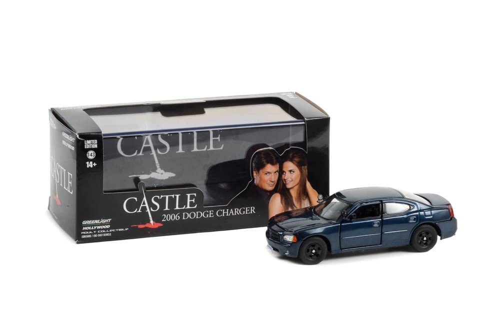 Greenlight 1/43 Scale 86604 - 2006 Dodge Charger Castle - Met Blue