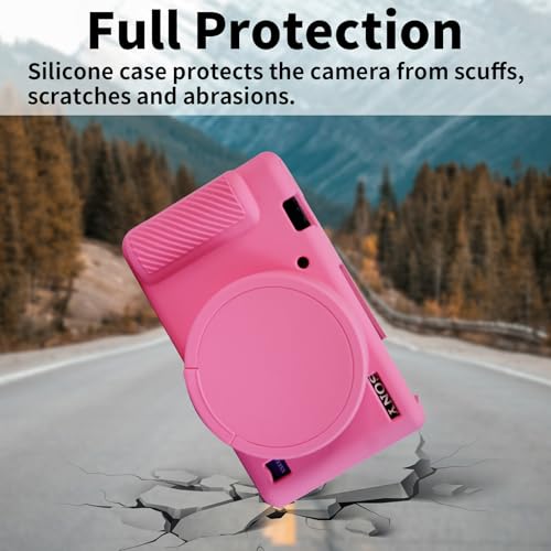 Funda protectora para cámara Sony ZV-1 silicona rosa miniatura 5