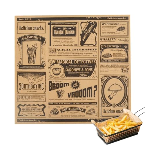 Envases de papel para sándwich, papel encerado para cestas de alimentos, hojas de delicadas, que se incluyen en tamaños versátiles