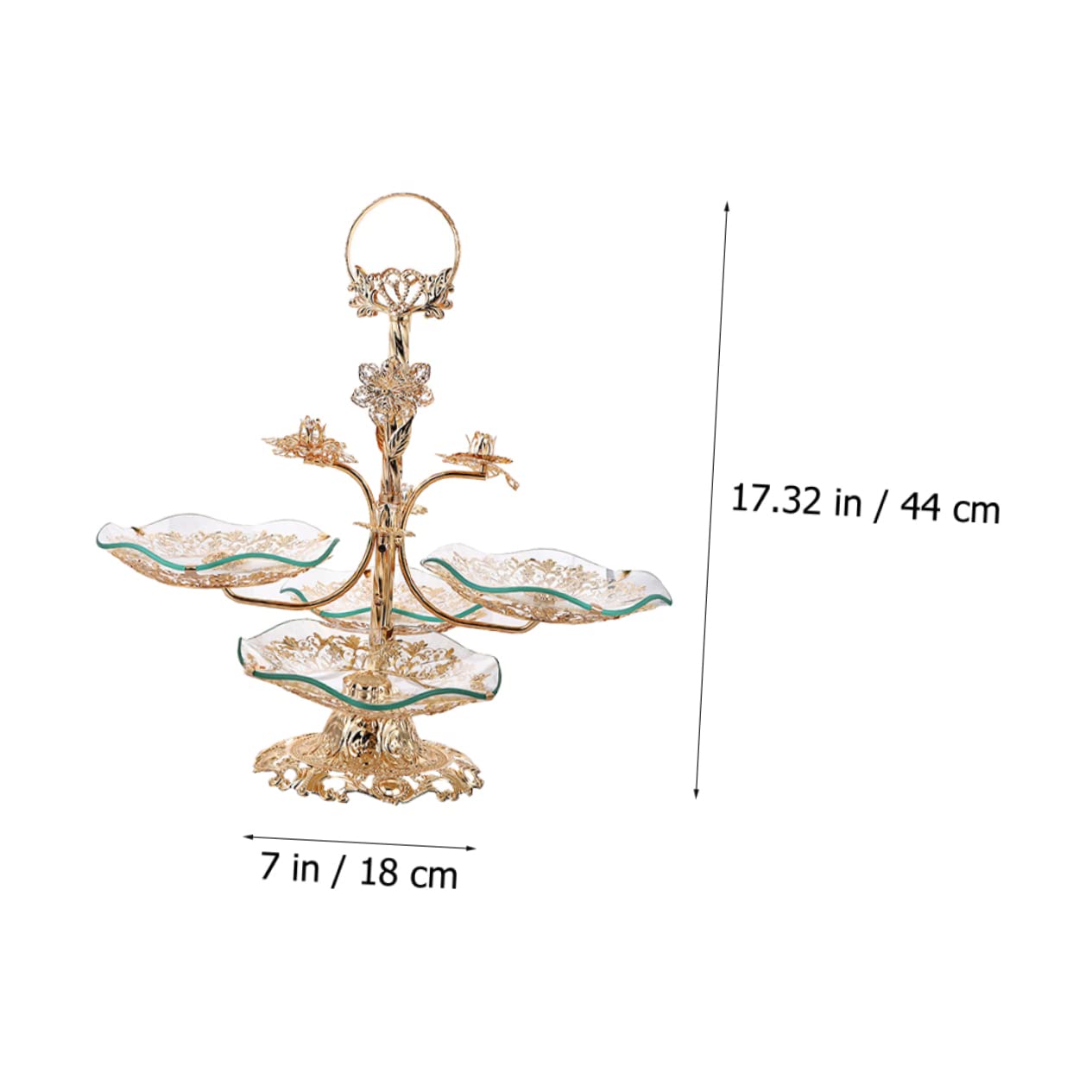 Alipis 1Pc Elegant Retro Fruit Tray Multi Tiered Design for Home Restaurant Snack Storage for Afternoon Tea Desserts Candy Display Odorless Break Resistant