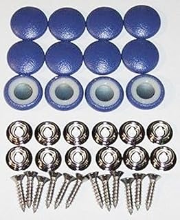 Set Of 12 Dura Snap Upholstery Buttons Pacific Blue Vinyl (#30-3/4" Diameter)
