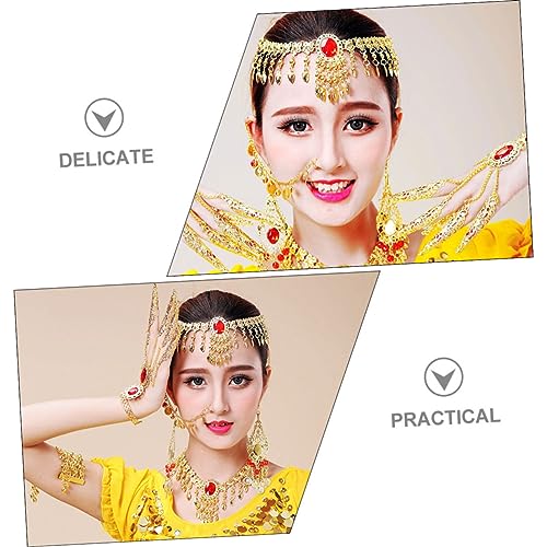 Collares de cadena de oro para mujer juego de pendientes colgantes y pulseras 3