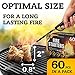 Fire Starter - Natural Pine Fire Starters for Fireplace, Campfires, Grill, Wood & Pellet Stove, Chimney, Fire Pit, BBQ, Smoker - 60 Pack w/10 Min Burning Time - All Weather & Odorless Firestarter