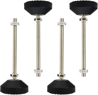 LICTOP 4 Pack M8x100 Thread Furniture Glide Swivel Leveling Mount Heavy Duty Machine Leveling Feet 2" Dia Metal Adjustable Leveling Feet