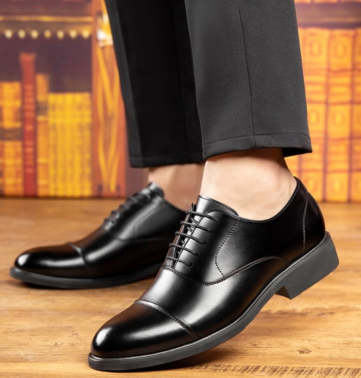 Men's Shiny Patent Leather Dress Shoes Men's Fashion Classic Pointed Toe Lace Up Low Top Leather Oxford Shoes Comfort Hand Stitched Business Formal Derby Shoes4