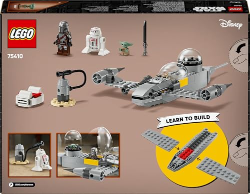 Star Wars 75410 N-1 Starfighter di Mando e Grogu con i Personaggi del Mandaloriano, 'Baby Yoda' e Droide R5-D4, Astronave Giocattolo e Stazione di Rifornimento per Bambini e Bambine da 4 Anni - Lego - Immagine 11