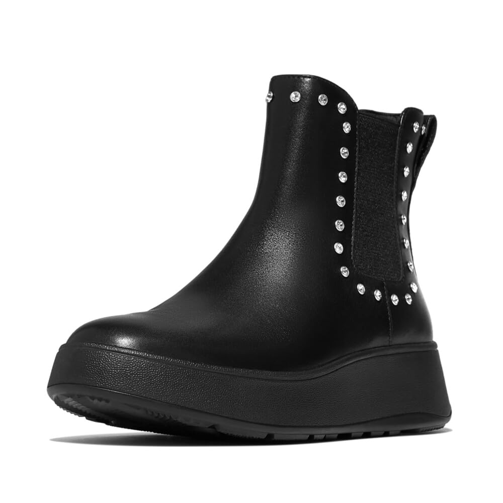 Fitflop F-Mode Gem-Trim Leather Flatform Chelsea Boots, Botas Estilo Mujer