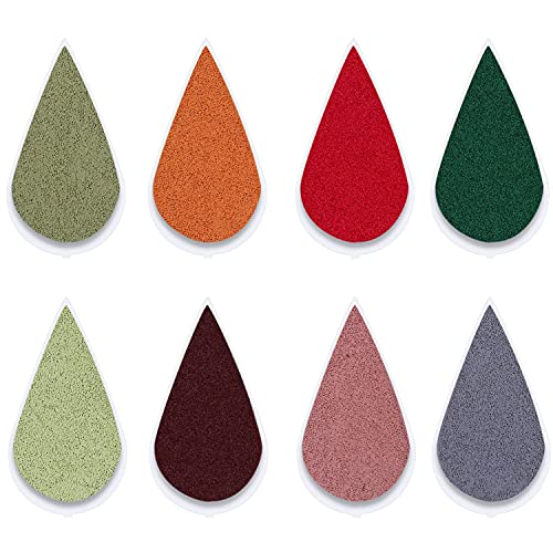 Petal Ink Pads For Rubber Stamps Waterdrop Shaped Stamp Pads With 8 Assorted Colors (Set 1004) #TOP2