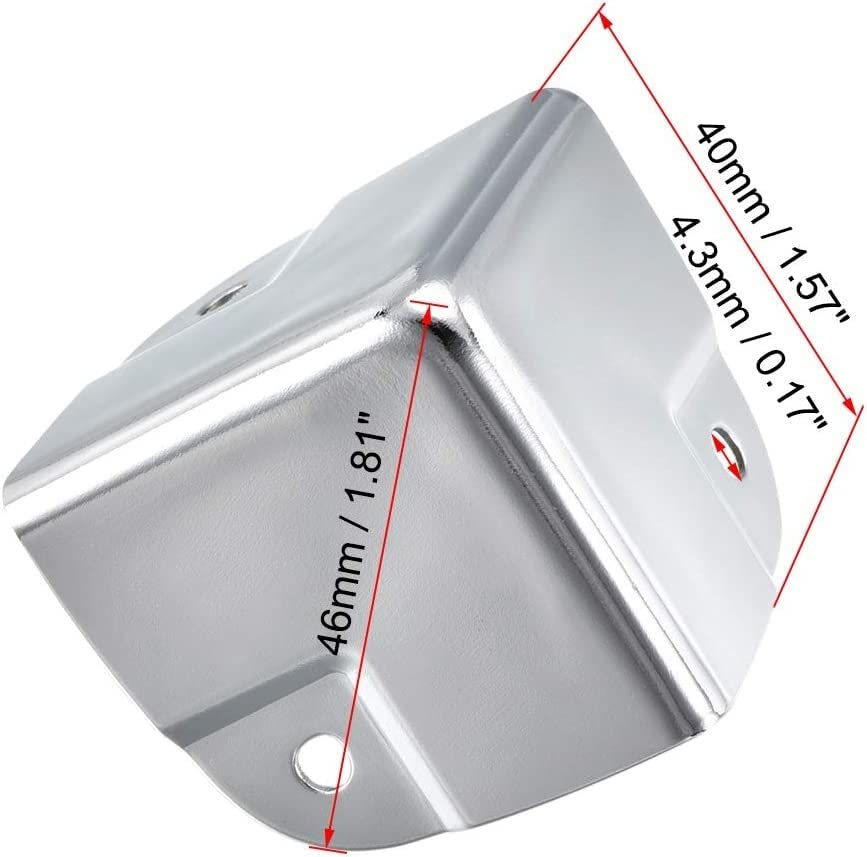 Protectores de esquinas de metal Protectores Esquina de la encimera de la abrazadera angular, protector de reposapiés, Protectores de esquinas de caja Protector de borde de caja 40 X 40 X 40 mm Tono p