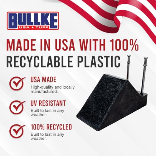 Image of USA Made Plastic Pipe Chocks with Nails - 5 inch Size - Durable, 100% Recycled Plastic - Ideal for Securing Pipes, Heavy Duty, Eco-Friendly, Long-Lasting, Construction (10)