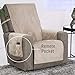 Link Shades Anti-Slip Heavy Duty Recliner Armchair Protector | Water Resistant Microsuede Slipcover | Stay-Put Straps | Cover Protects from Dogs & Other Pets (Recliner, up to 23