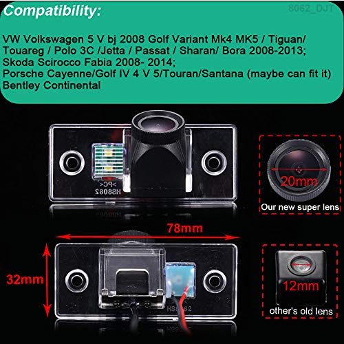 HD Lens waterproof license plate rear view camera replacement for Cayenne Touareg Tiguan Golf Multivan V Skoda Fabia Passat CC B5 Tiguan Polo Santana Jetta Caddy Seat Beetle Bora - Image 2
