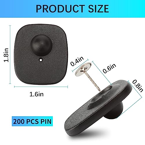 Sun-Home Shine B09MCZVPVR_CA NARF 200Pcs Anti-Theft Retail Eas 8.2Mhz Security Hard Tags,Rf 8.2Mhz Mini Square Eas Tag thumb #2