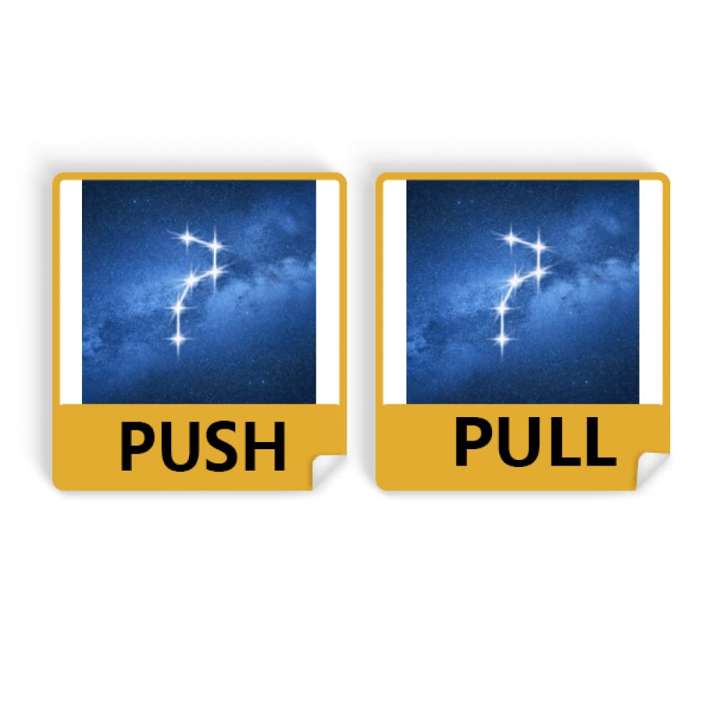 Break Through Adversity Beautiful Lucky Stars Push Pull Door Sign Vinyl Stickers Shop