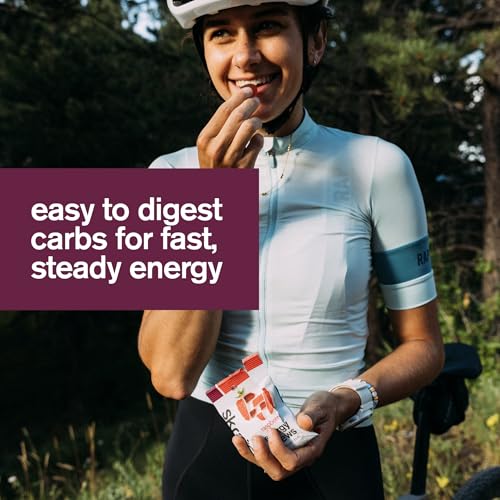 Image of Skratch Labs Energy Chews | Gummies for Running, Cycling & Endurance Quick Carbs for Athletes, Easy to Digest, Real Fruit | Gel Alternative for Runs & Rides | Raspberry 10 Pack | Gluten Free, Vegan