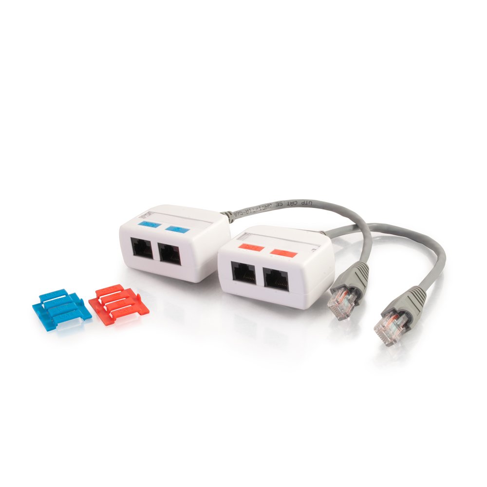C2G 37049 cavo di interfaccia e adattatore RJ-45 male RJ-45 female Blu, Rosso, Bianco