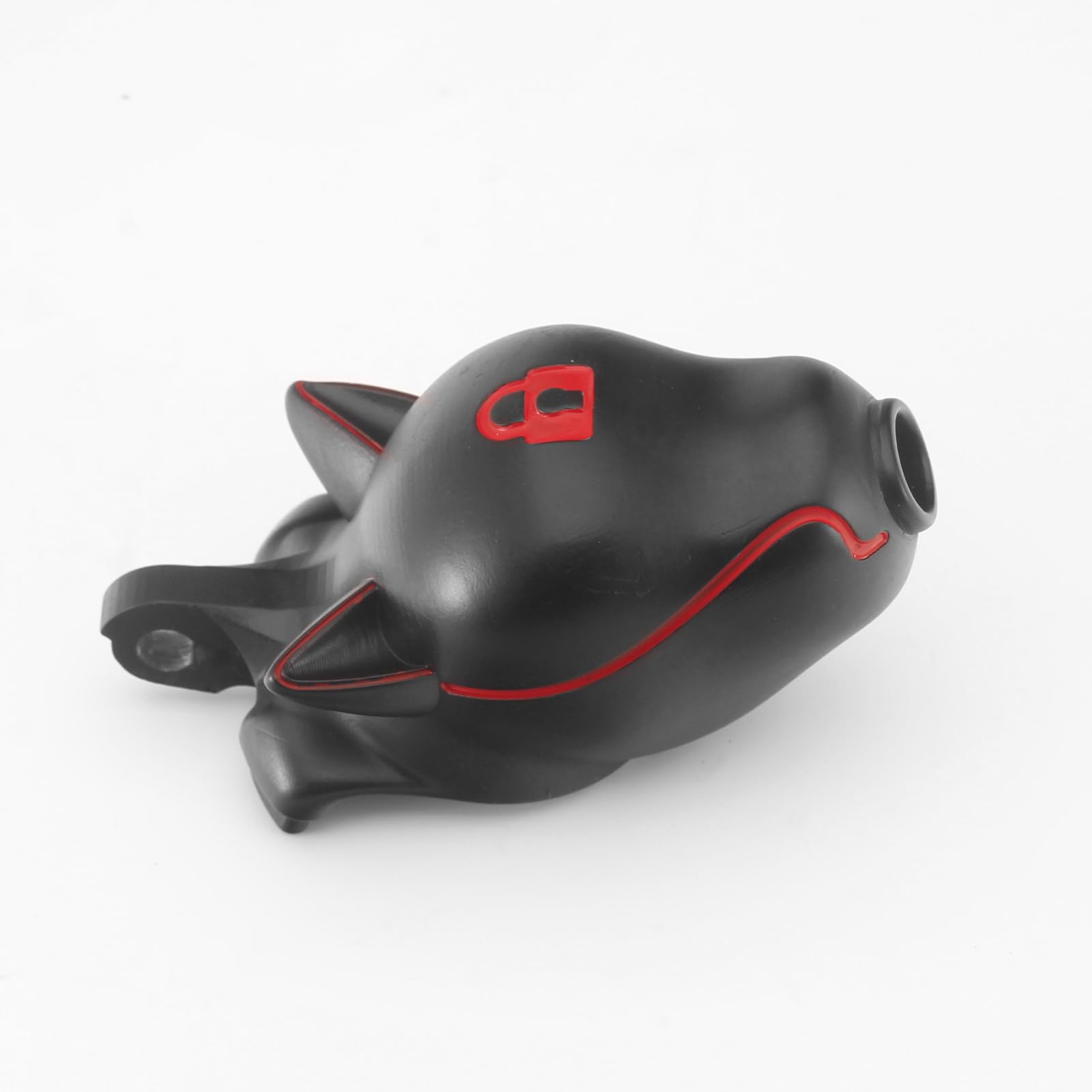 3D resina cabeza de perro jaula de pene BDSM juguete sexual con 4 anillos de polla y 2 llaves, jaula de castidad fetiche conjunto para el pene bondage invertida jaula de castidad (Black,Style-Lock)