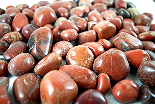 Image of Red Jasper Pebbles for Decoration and Pebbles for Plants Pots, Table Decor, Home Decor, Vase Fillers - Decorative Pebbles Stones (2.9 Kgs, Red Jasper Pebbles)