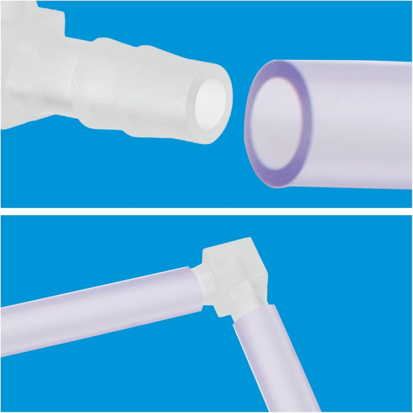 TICFOX 10x L-Schlauchnippel 90° Winkel – Kunststoff-Ellbogen, 8 Mm, Lebensmittelecht, Für Aquarium, Pumpe & Co.