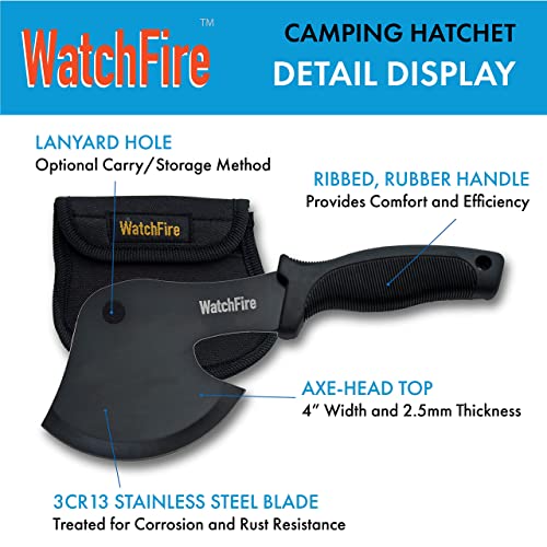 WatchFire-10-Black-CampingSurvival-Axe-Head-Hatchet-with-Nylon-Sheath-210921