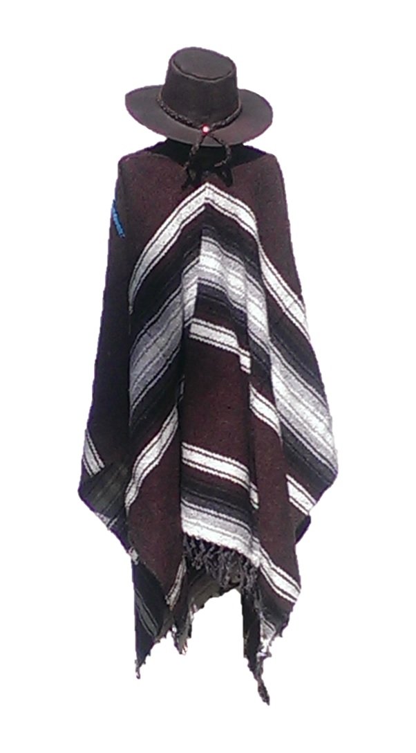 Sharpshooter Clint Eastwood Good Bad Ugly Brown Cowboy Hat & Brown Poncho Set