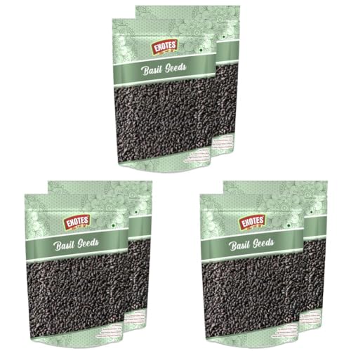 Image of Exotes Dried Fruits Nuts And Seeds (Sabja /Basil Seeds, 400g (2x200g)) (Pack of 3)