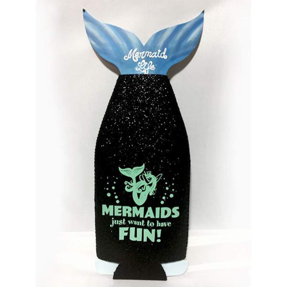 Mermaid Life Bottle Size Sparkle Koolie (Black Sea)