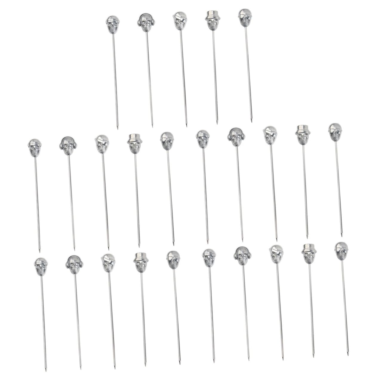 TOPBATHY 25 Pièces Crâne cueillette de Fruits Cuisine Accessoires Accessoire Cuisine Pics à Pics à Martini Pilon Cocktail Nourriture décoration de tête de Mort Choix de Plats de fête