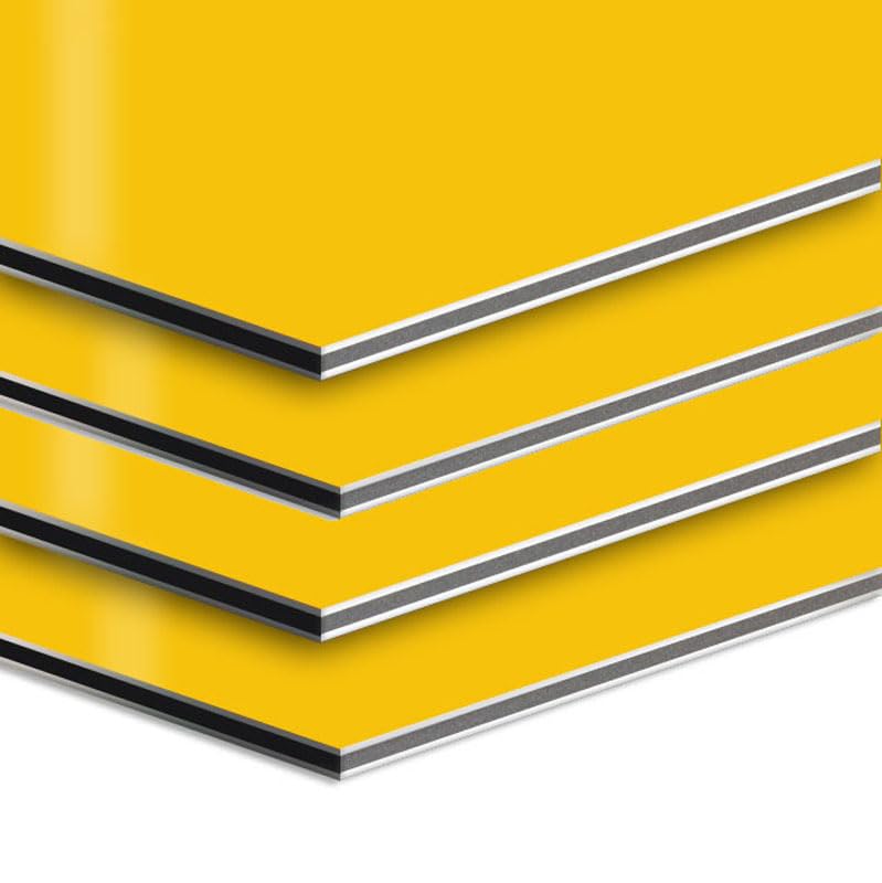 bpa 6 Pieces, 3Mm Acp Diy Rectangular, 50 x 60 Cm Yellow