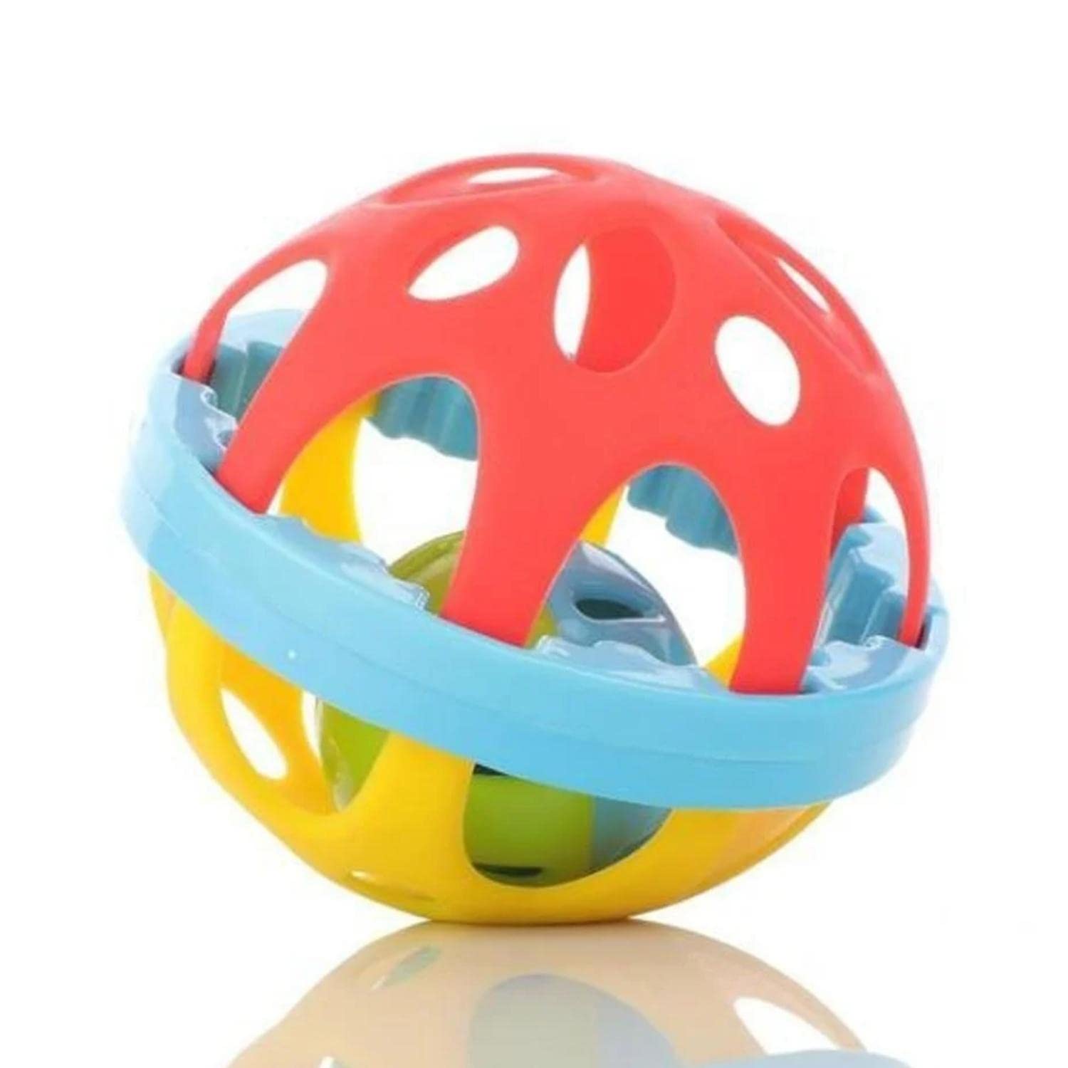 Kids Mandi Plastic Colourful Lovely Attractive Baby Ball Shape Rattle & Teether Toys Set of 1 Pcs for Babies, Toddlers, Infants & Children (Multicolour) (B0C5DZMRS5) Amazon Price History, Amazon Price Tracker