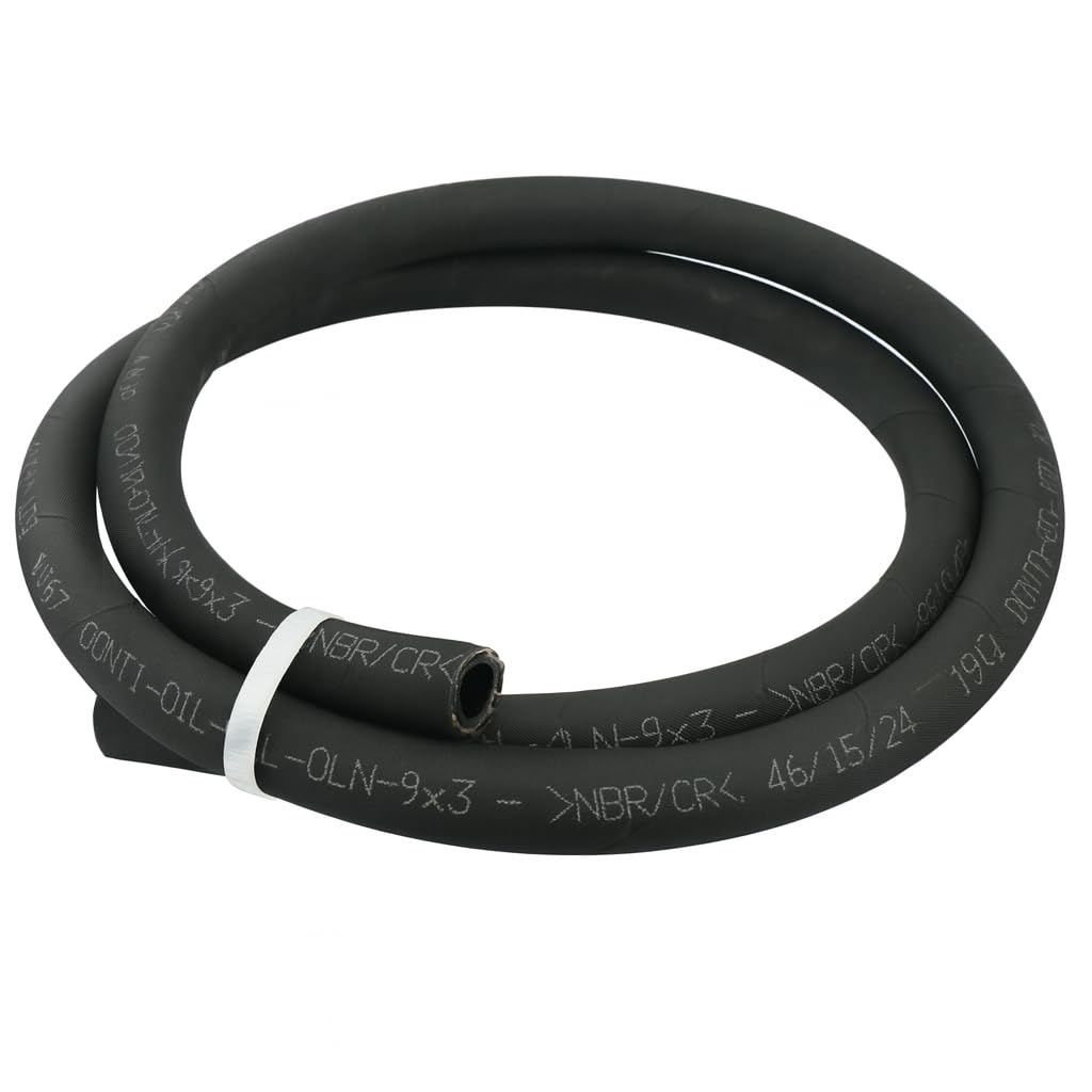 Fittingstore - METERWARE - Hitzebeständiger Gummischlauch bis 100 °C Ölschlauch, Dieselschlauch, Benzinschlauch, Mineralöl, Hochdruckschlauch für Werkstatt, Auto, Motorrad (Innen x Außen Ø: 8 x 14 mm)