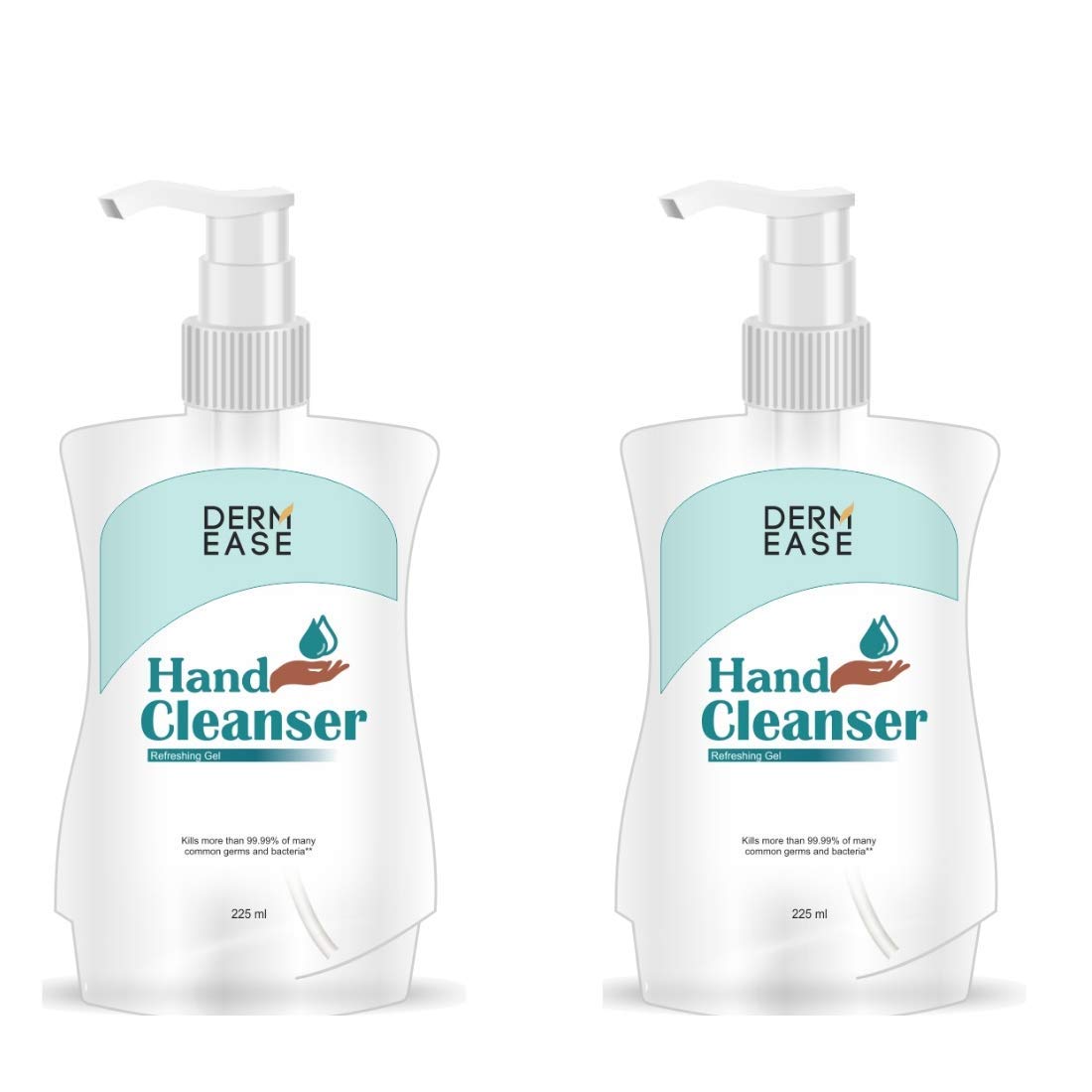 Instant Hand Sanitizer with Glycerin & Aloe Vera pack of 2 (225ml Each)