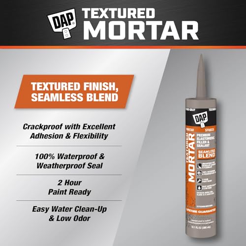 DAP Textured Mortar Premium Elastomeric Latex Filler & Sealant, Gray, 10.1 Oz (7079810082) - Image 3