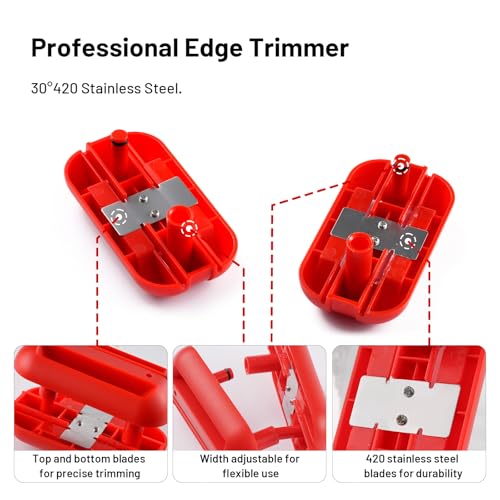 Image of Edge Banding Trimmer, Hand Planer Edge Bander for Burrs Edge Corner Planer Edging Cutter Trimmer Chamfering & Deburring Tool for PVC, Melamine, Laminate & ABS Edges
