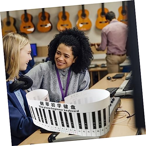 TOYANDONA Clavier De Piano Simulé Clavier Pour Piano Accessoires Pour Pianos Simulation 3d Autocollants De Touches De Piano Guide Du Tableau Des Notes De Piano Clavier Électronique Pvc Black - Les Beatles, Paul McCartney, John Lennon, RIngo Starr, George Harrison TOYANDONA Clavier De Piano Simulé Clavier Pour Piano Accessoires Pour Pianos Simulation 3d Autocollants De Touches De Piano Guide Du Tableau Des Notes De Piano Clavier Électronique Pvc Black – Image 4
