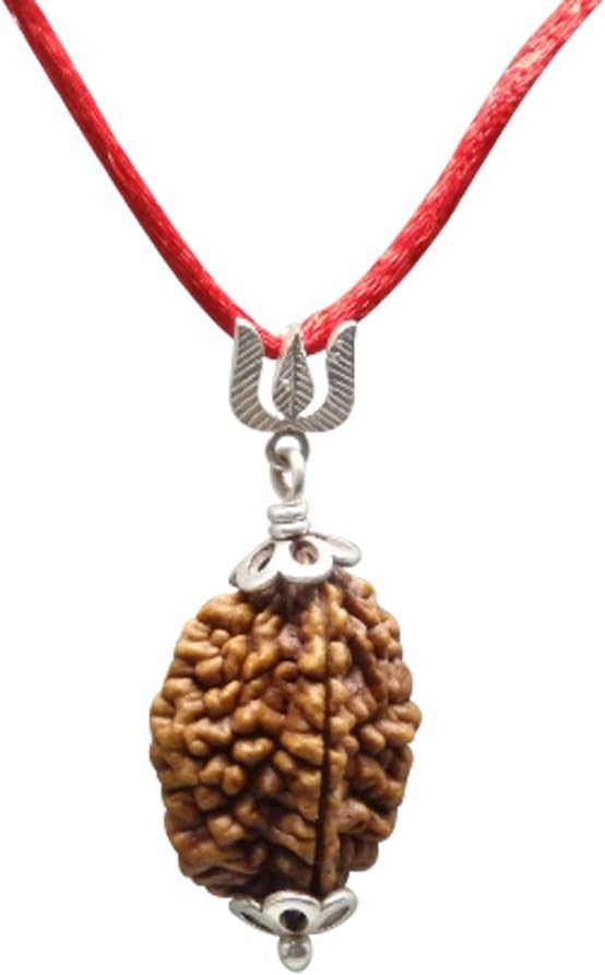 Arihant Gems & Jewels Nepali & Indian Rudraksha Pendant In 925 Sterling Silver – Natural, Certified, Spiritual Beads For Men & Women