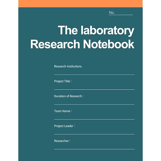 Laboratory Research Notebook A4 120 Pages