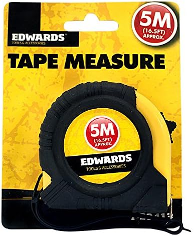 Invero® Professional 5Mtr Tape Measure, 5 Meter/16ft, Lockable Belt Clip, mm, cm, inch, m, ft.