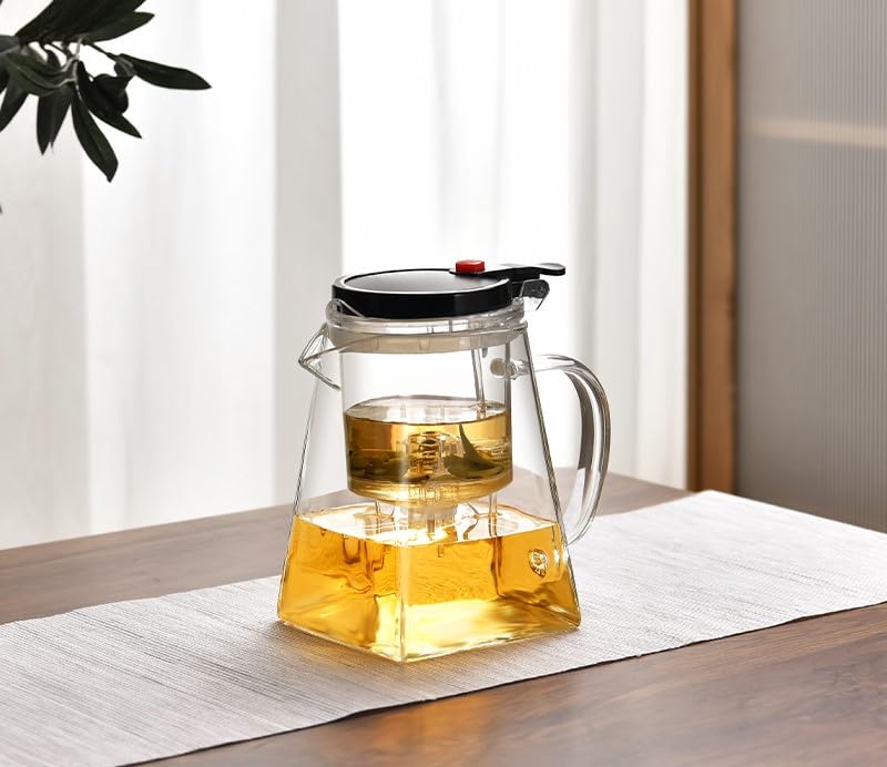 Théière en verre grande capacité pour infusions et tisanes