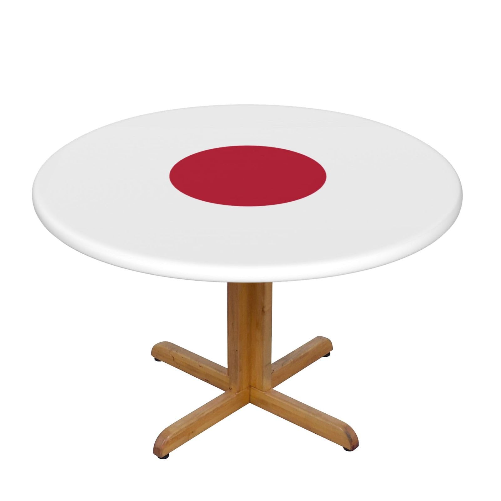PPHGUT Japanese flag Print Round Tablecloth Family Table Cover Kitchen Wedding Party Everyday Outdoor