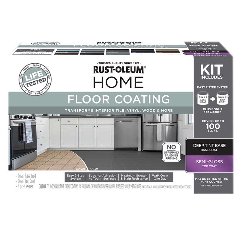 Rust-Oleum Kit de Recubrimiento para Pisos Hogar Base Tonalidad Profunda Semi-Brillante miniatura 3