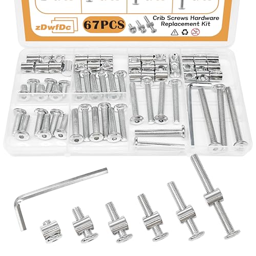 zDwfDc 67PCS Crib Screws & Nuts Set DD026-s
