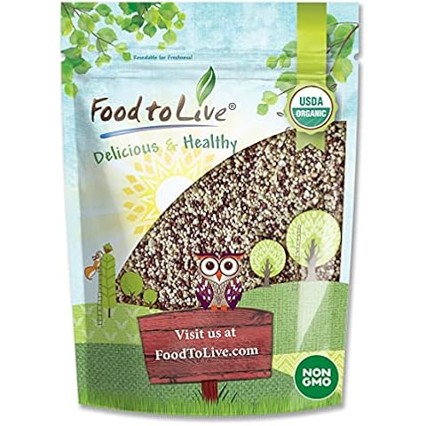 Food to Live Organic Super Grains Blend, 5 Pounds – A Mix of Millet, Buckwheat, Red and White Quinoa. Non-GMO, Non-Irradiated, Vegan Superfood, Bulk Cover