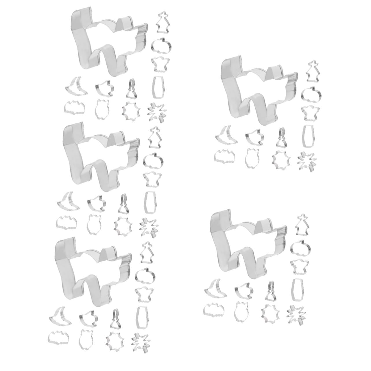 Cabilock 5 Sätze Backform Für Halloween Kekse Kekse Im Halloween Stil Große Ausstechformen Für Zuckerguss Keksdekoration Ausstecher Backset 12 Stück * 5