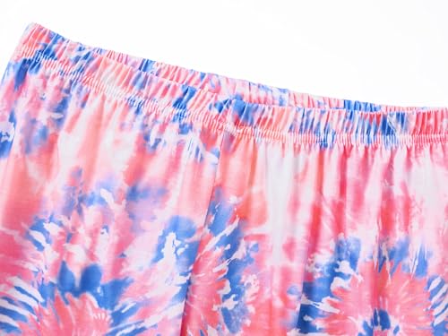 Image of Beezizac Girls Pajamas Cute Print Short /Long Sleeve Pants Set Size 6-18 | Soft Stretch Poly Blend, Comfy Crewneck, Elastic Waist Pants, Everyday & Holiday Sleepwear for Big Girls, Tweens & Teens