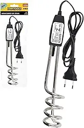 Ebulidor Elétrico Rabo Quente Mergulhão Potente 1000W | 220V| Portátil Ferve Água Rápido Aquecedor de Água Pequeno Café Chá Viagem Cozinha Camping Compacto Portátil