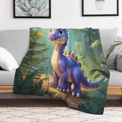 Manta de dinosaurios de 130x150 cm cálida para cama y sofá 3