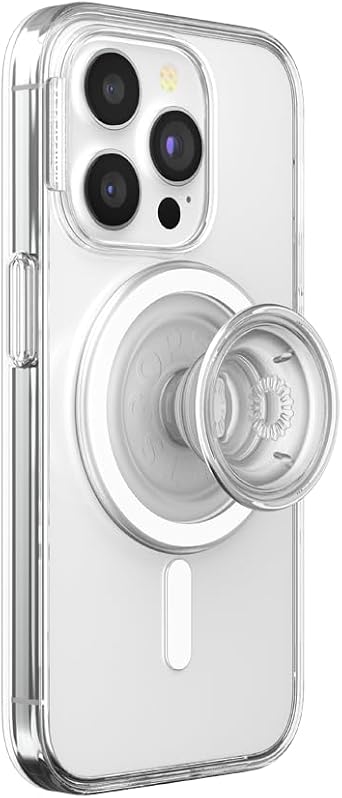 PopSockets iPhone 15 Pro Phone Case with MagSafe- Clear