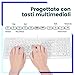 immagine 1Perixx PERIDUO-303 Set tastiera e mouse , connettore USB, 7 tasti multimediali, bianco, QWERTY italiano